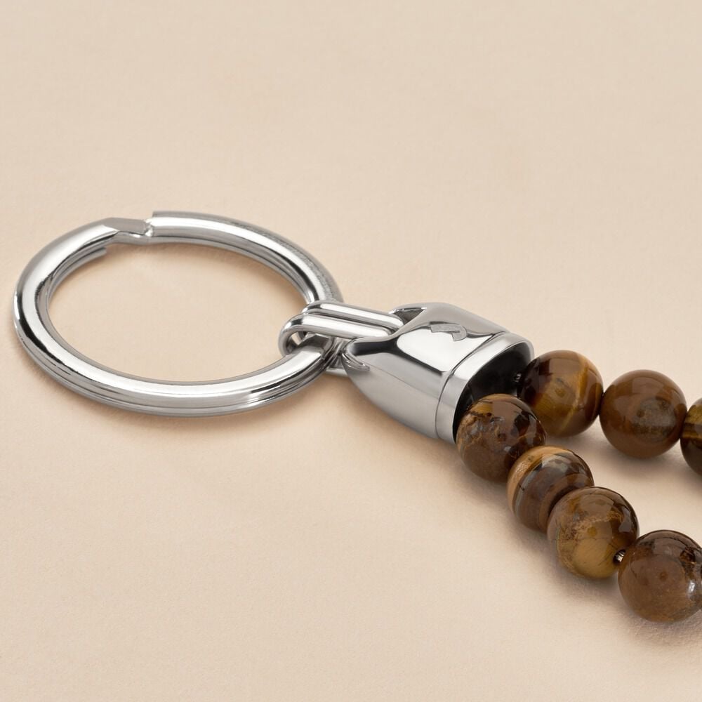 Porte Clefs Jourdan Acier Gris - Bijoux fantaisie Homme | Marc Orian