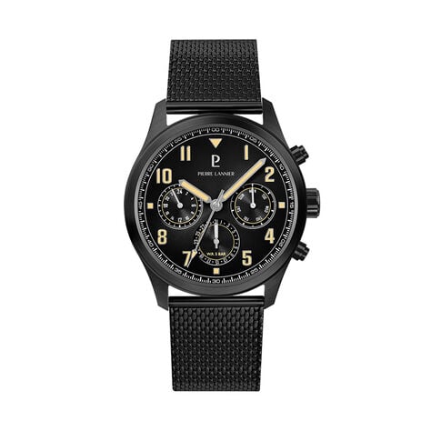 Montre Pierre Lannier Lannier Aviateur Noir - Montres &eacute;tanches Homme | Marc Orian