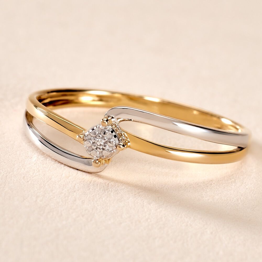 Bague Pika Or Bicolore Diamant - Solitaires Femme | Marc Orian