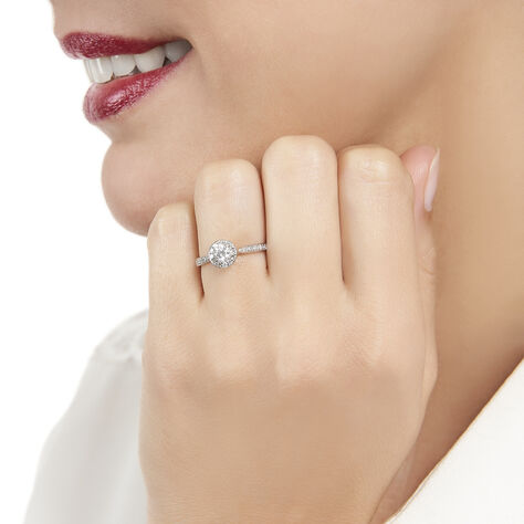 Bague Albane Or Blanc Diamant - Bagues Solitaire Femme | Marc Orian