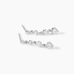 Boucles D'oreilles Pendantes Odyssee Argent Blanc Oxyde De Zirconium - Pendantes Femme | Marc Orian