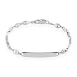 Bracelet Identit&eacute; Carrus Argent Blanc - Gourmettes Femme | Marc Orian
