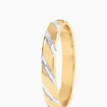 Alliance Strie Fantaisie Demi Jonc Classique Or Bicolore - Alliances duo Unisex | Marc Orian