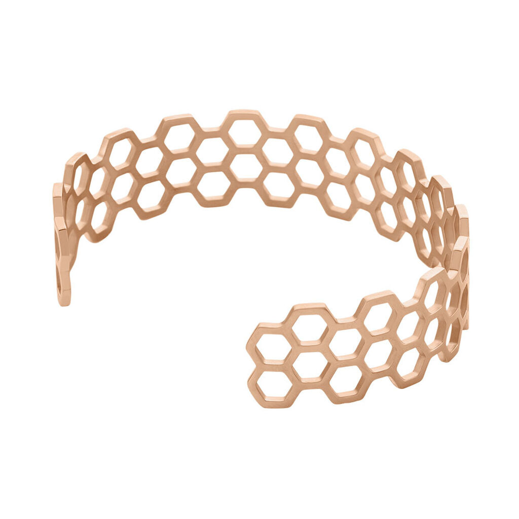 Bracelet Jonc Ouvert Acier Rose Buglose - Bracelets jonc Femme | Marc Orian