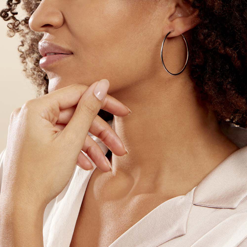 Créoles Argent Blanc Olympia - Créoles Femme | Marc Orian