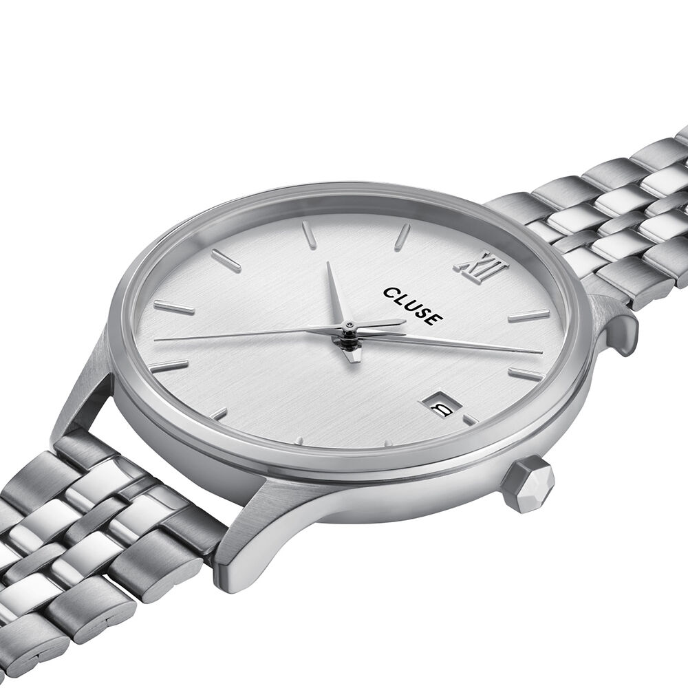 Montre Cluse Minuit Date Argent&eacute; - Montres &eacute;tanches Femme | Marc Orian