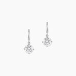 Boucles D'oreilles Pendantes Or Blanc Aedhan Oxydes - Pendantes Femme | Marc Orian
