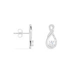 Boucles D'oreilles Puces Absa Argent Blanc Oxyde De Zirconium - Puces Femme | Marc Orian