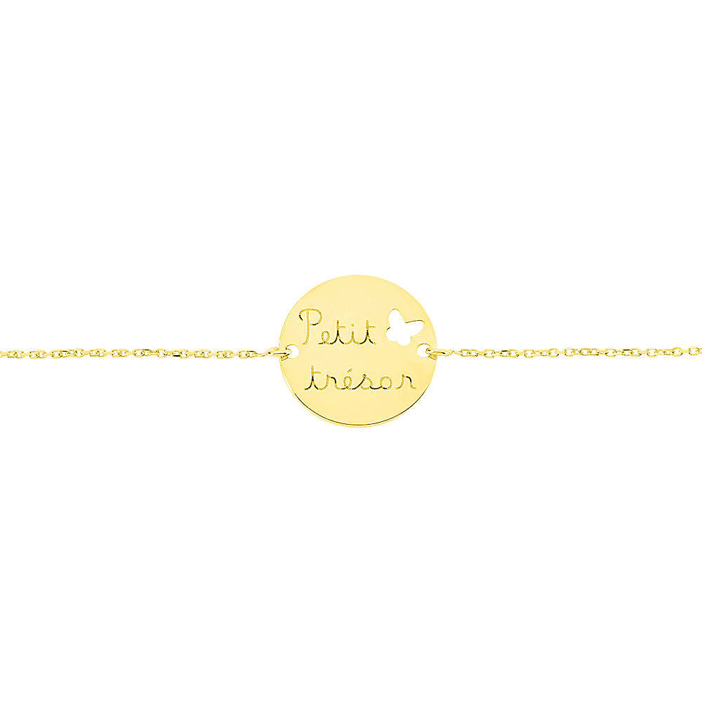 Bracelet Benedicte Message Or Jaune - Bracelets Medailles Enfant | Marc Orian