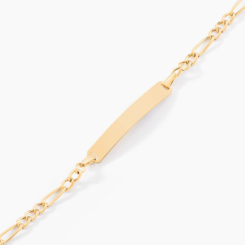 Bracelet Identit&eacute; Bartolomee Maille Alternee 1/3 Or Jaune - Gourmettes Enfant | Marc Orian
