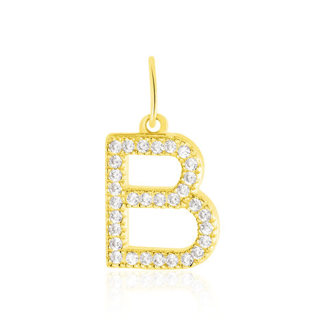 Pendentif Lettre B Or Jaune Oxyde - Pendentifs Famille | Marc Orian