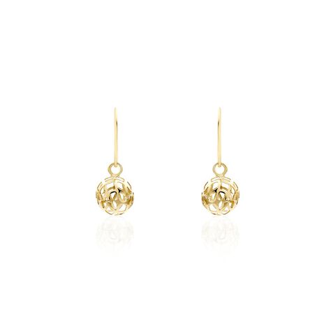 Boucles D'oreilles Pendantes Fidelia Boules Or Jaune - Boucles d'oreilles Pendantes Femme | Marc Orian