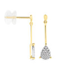Boucles D'oreilles Pendantes Pear C Or Jaune Diamant - Pendantes Femme | Marc Orian