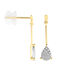 Boucles D'oreilles Pendantes Pear C Or Jaune Diamant - Pendantes Femme | Marc Orian