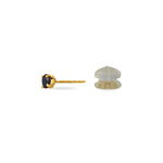 Boucles D'oreilles Puces Elea Serti Griffe Or Jaune Saphir - Puces Femme | Marc Orian