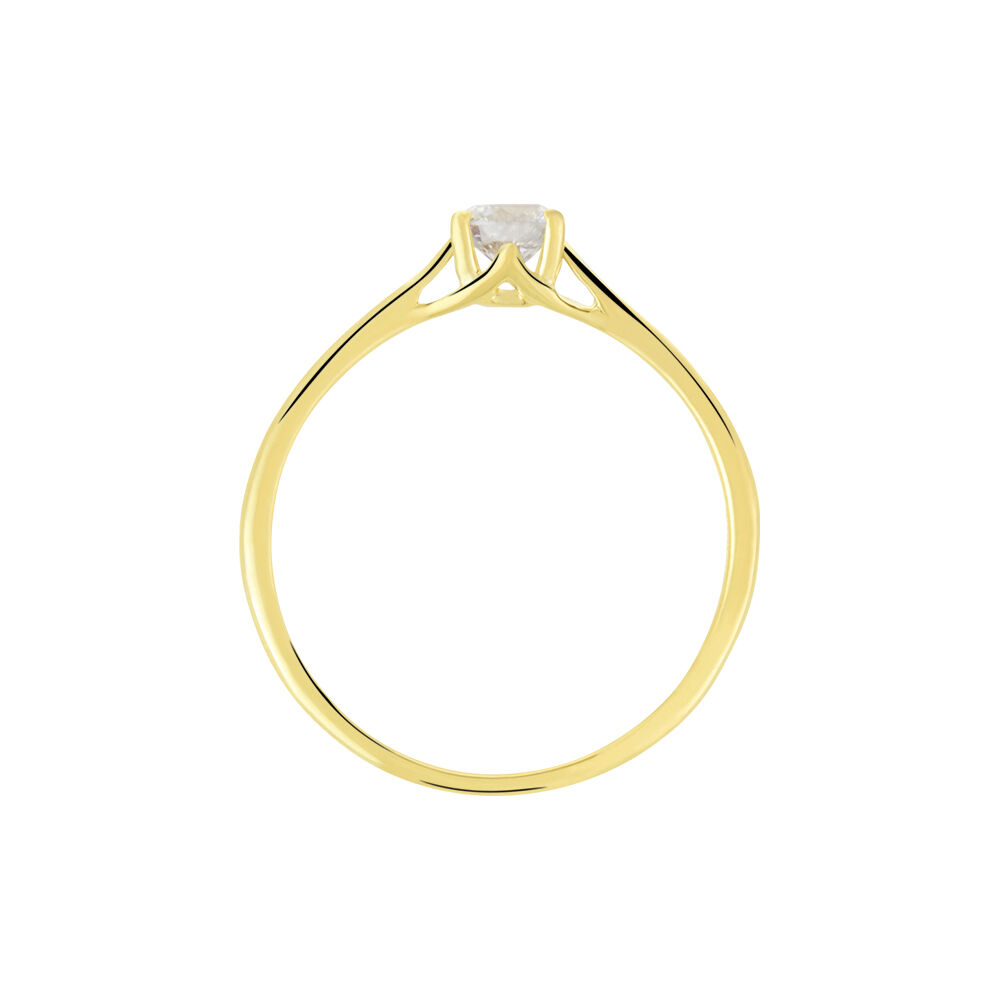Bague Solitaire Or Jaune Solenia Diamant - Parures de mariage Femme | Marc Orian