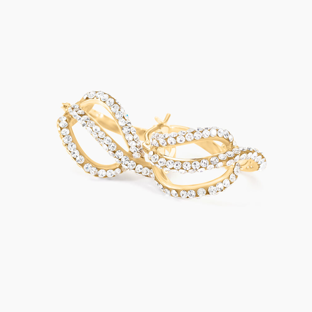 Créoles Hewie Or Jaune Strass - Créoles Femme | Marc Orian