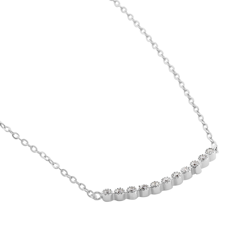 Collier Genoveva Argent Blanc Oxyde De Zirconium - Colliers avec pierres Femme | Marc Orian