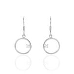 Boucles D'oreilles Pendantes Anas Argent Blanc Oxyde De Zirconium - Pendantes Femme | Marc Orian