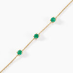 Bracelet Esmerald Rendez-vous Or Jaune Emeraude - Bracelets cha&icirc;nes Femme | Marc Orian