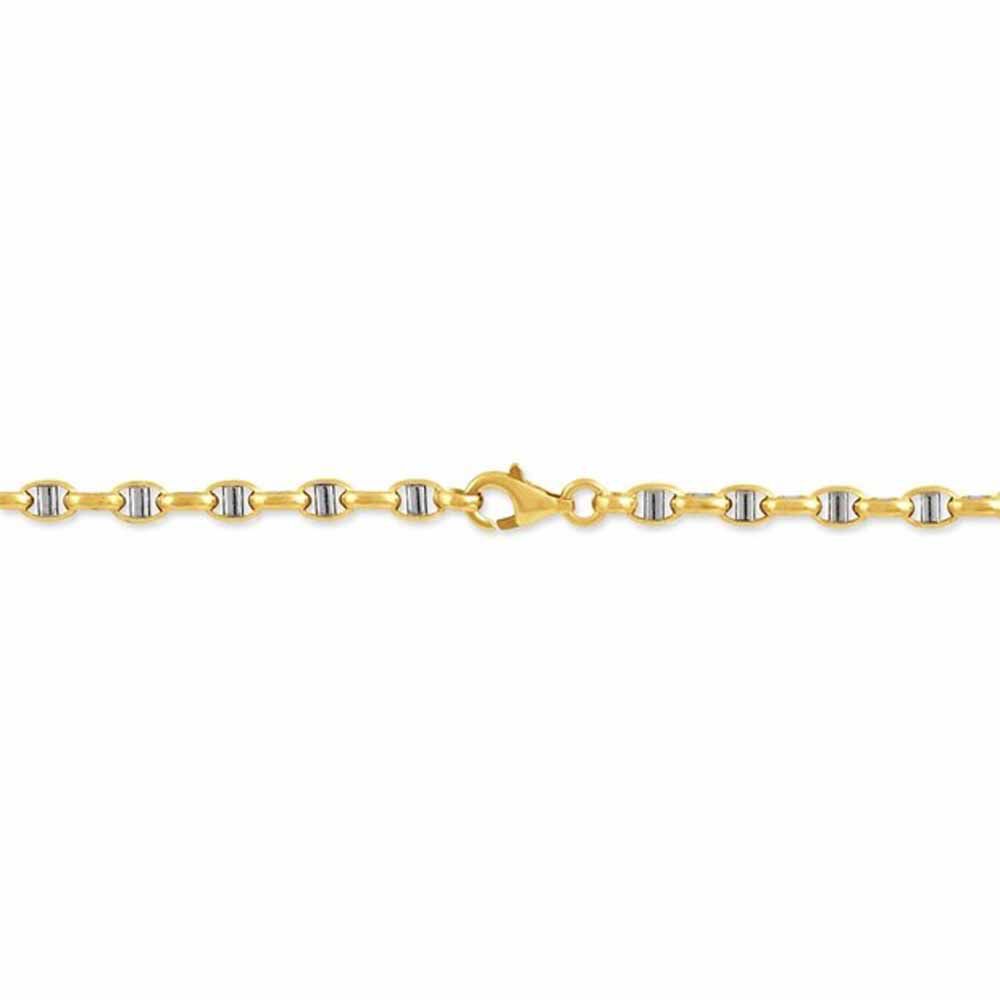 Collier Carlo Or Bicolore Maille Marine Ronde - Chaines Homme | Marc Orian