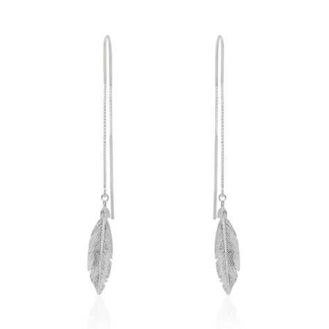 Boucles D'oreilles Pendantes Euriell Argent Blanc - Sélection Bohème Femme | Marc Orian