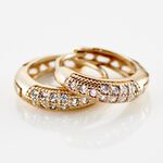 Cr&eacute;oles Sahar Plaqu&eacute; Or Jaune Oxyde De Zirconium - Cr&eacute;oles Femme | Marc Orian