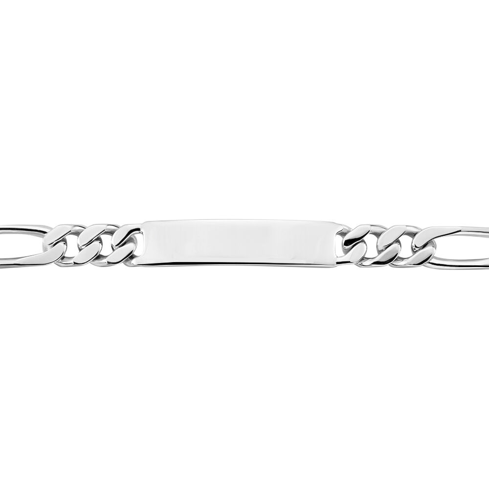 Bracelet Identité Argent Blanc Vivian - Gourmettes Homme | Marc Orian