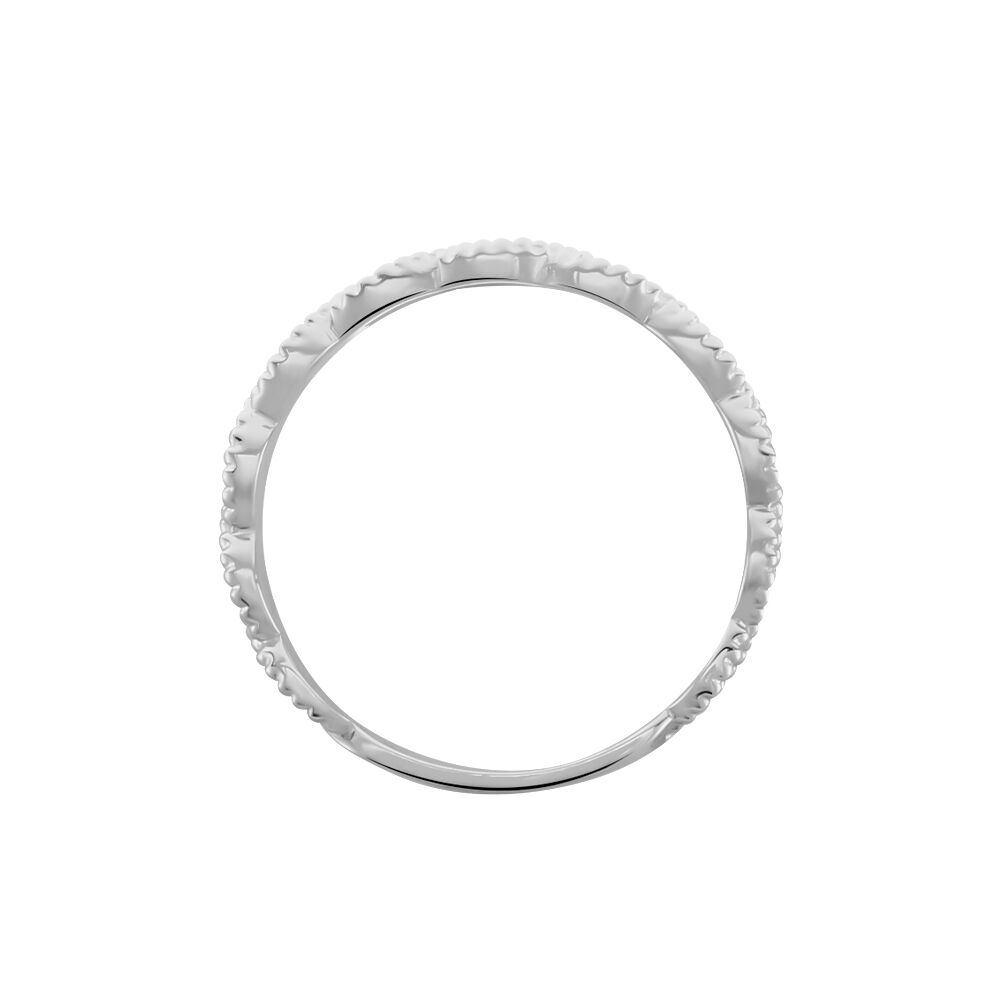 Alliance Marielle Ruban Plat Or Blanc - Alliances duo Unisex | Marc Orian