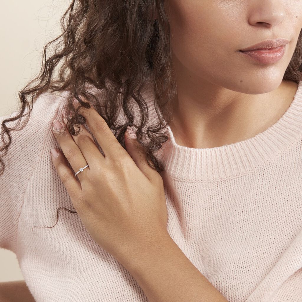 Bague Solitaire Laetitia Or Blanc Diamant - Bagues Solitaire Femme | Marc Orian