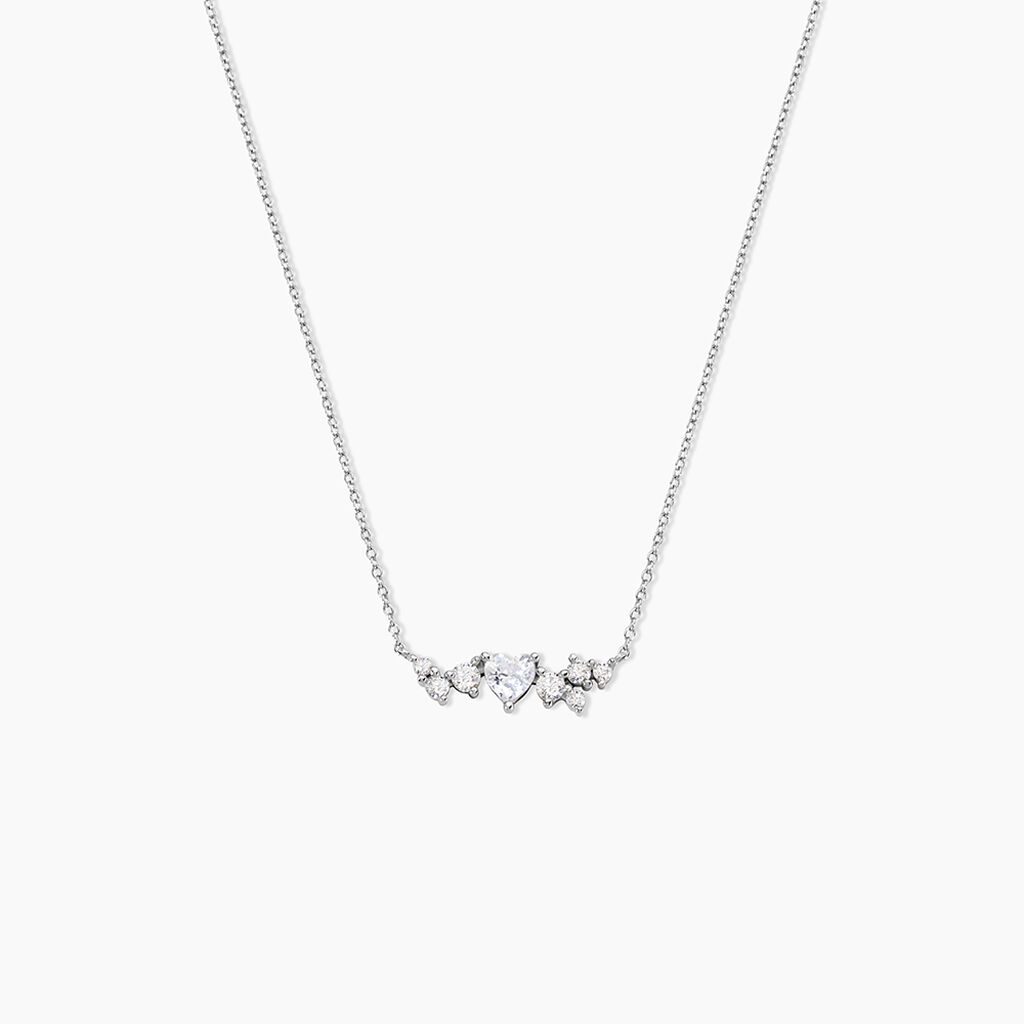 Collier Cora Argent Blanc Oxyde De Zirconium - Colliers avec pierres Femme | Marc Orian