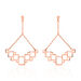 Boucles D'oreilles Pendantes Crispine Acier Rose - Pendantes Femme | Marc Orian