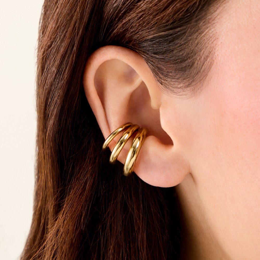Bijoux D'Oreilles Ga&iuml;a Acier Jaune - Piercings d'oreilles Femme | Marc Orian