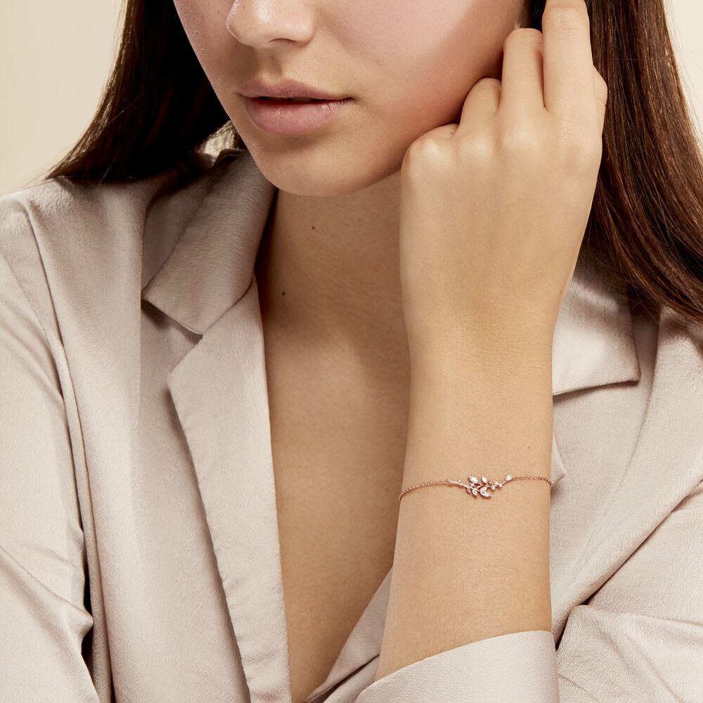 Bracelet Wendy Argent Rose Oxyde De Zirconium -  Femme | Marc Orian