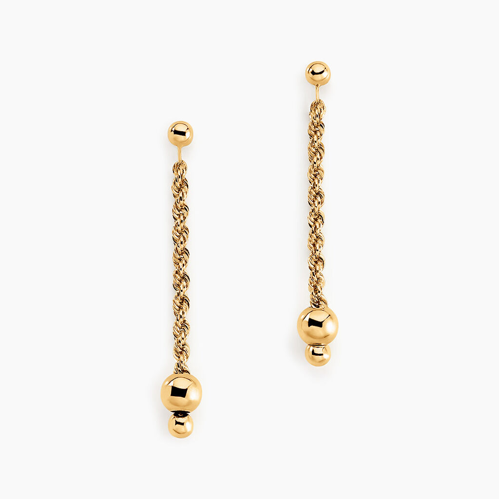 Boucles D'oreilles Pendantes Dayton Or Jaune - Pendantes Femme | Marc Orian