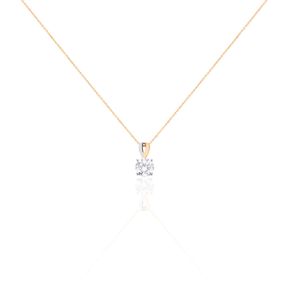 Collier Micheline Or Bicolore Oxyde De Zirconium - Colliers avec pierres Femme | Marc Orian