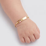Bracelet Identit&eacute; Euzebia Maille Chemin De Fer Or Jaune - Gourmettes Enfant | Marc Orian