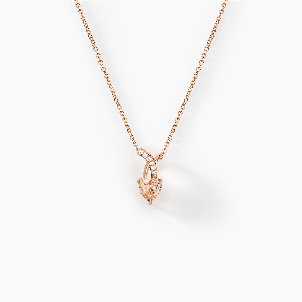 Collier Avalon Argent Rose Oxyde De Zirconium - Colliers avec pierres Femme | Marc Orian