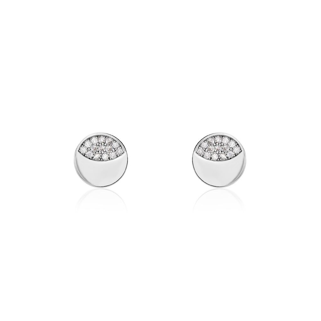 Boucles D'oreilles Puces Argent Grissil Oxydes De Zirconium - Puces Femme | Marc Orian