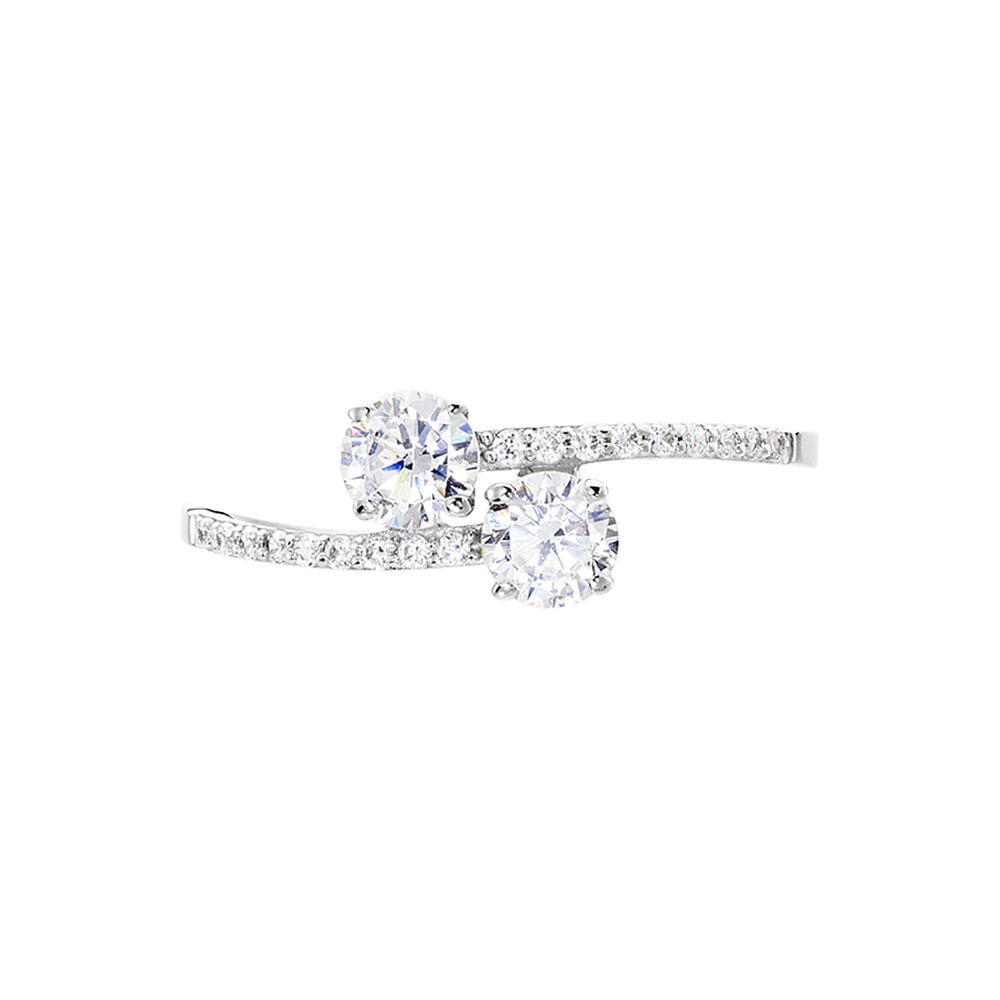 Bague Arista Or Blanc Oxyde De Zirconium - Bagues avec pierre Femme | Marc Orian