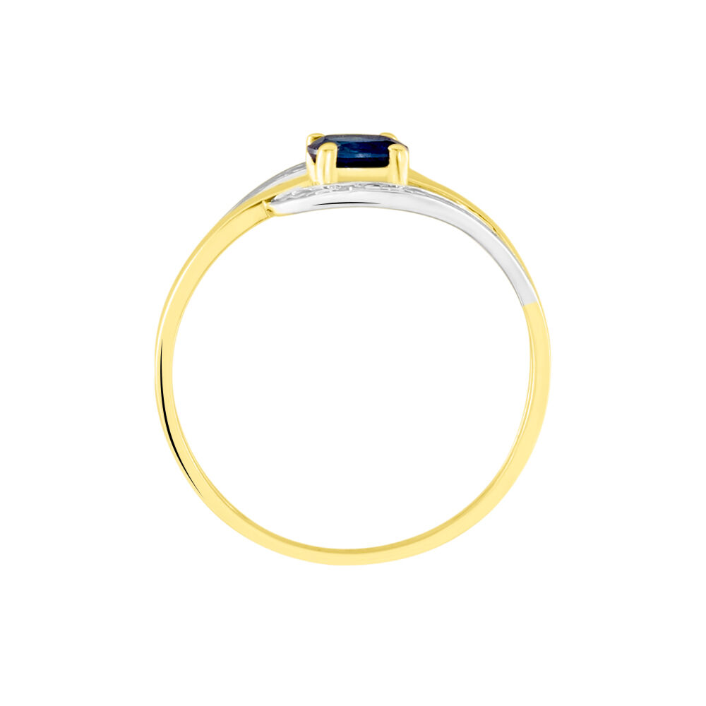 Bague Or Jaune Connor Saphir Diamants - Solitaires Femme | Marc Orian