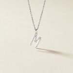 Pendentif Klementine Or Blanc Oxyde De Zirconium - Pendentifs Femme | Marc Orian