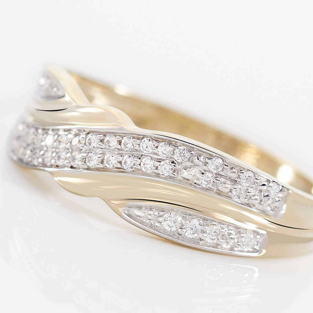 Bague Bandeau Or Jaune Oxyde De Zirconium - Bagues Femme | Marc Orian