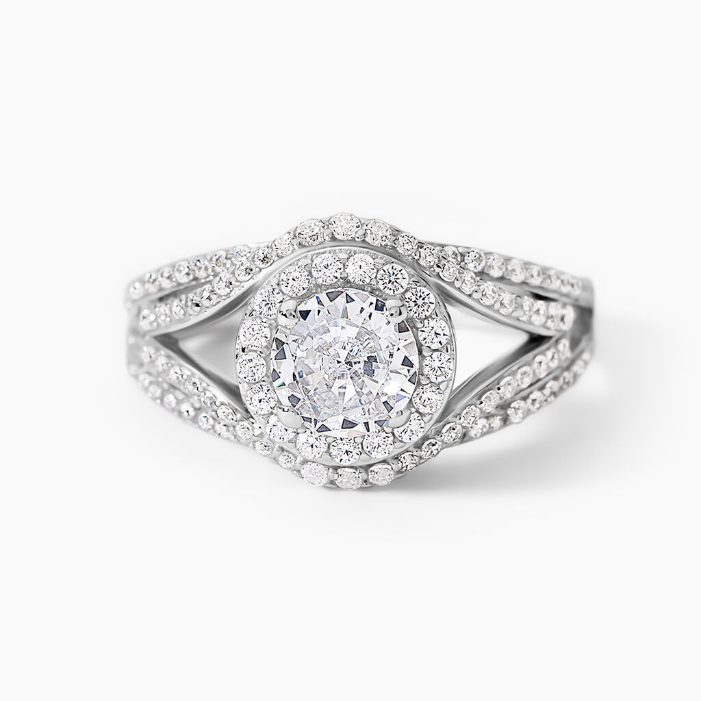 Bague Ferne Argent Blanc Oxyde De Zirconium - Solitaires Femme | Marc Orian
