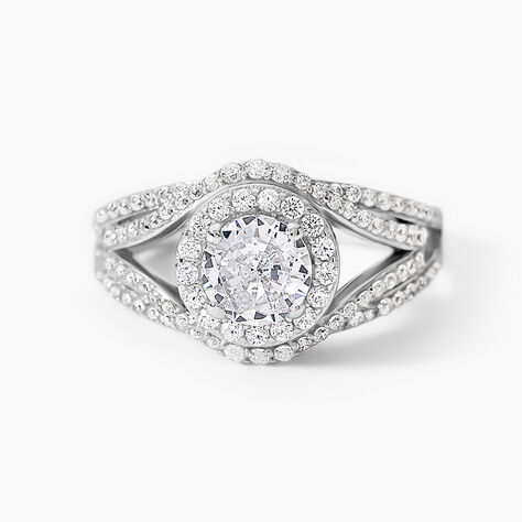 Bague Ferne Argent Blanc Oxyde De Zirconium - Solitaires Femme | Marc Orian