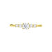 Bague Solitaire Accompagné Or Jaune Antonette Oxyde De Zirconium - Bagues Solitaire Femme | Marc Orian