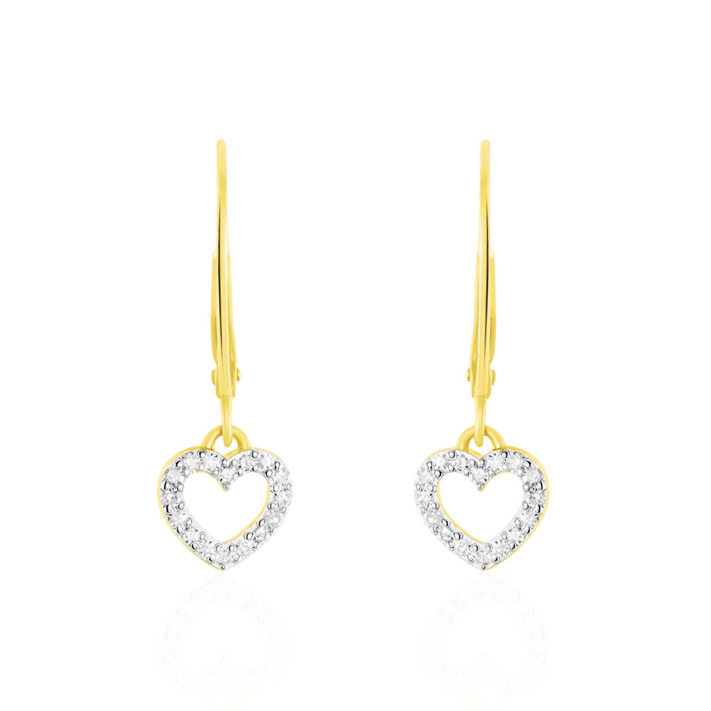 Boucles D'oreilles Pendantes Ursa Or Jaune Diamant -  Femme | Marc Orian