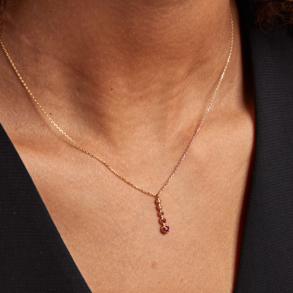 Collier Josephine Or Jaune Rubis - Colliers avec pierres Femme | Marc Orian