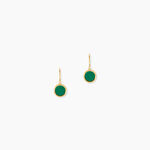 Boucles D'oreilles Pendantes Lucky Gems Or Jaune Malachite - Pendantes Femme | Marc Orian