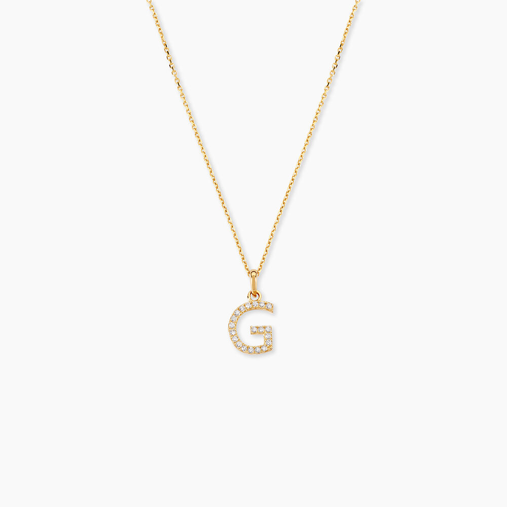 Pendentif Lettre G Or Jaune Oxyde - Pendentifs Famille | Marc Orian